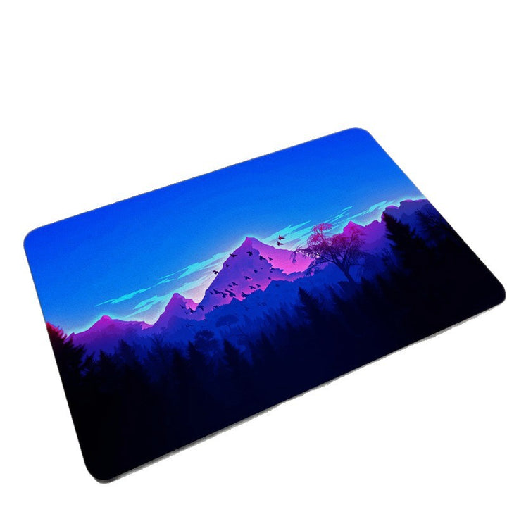 Scenic Mountain Landscape Bath Mat Bowlift