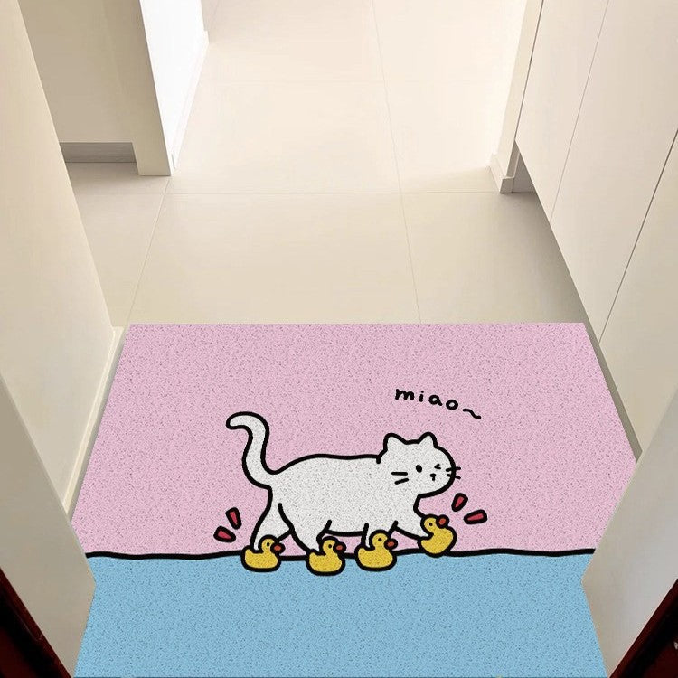 Cartoon-Themed Welcome Mat Bowlift