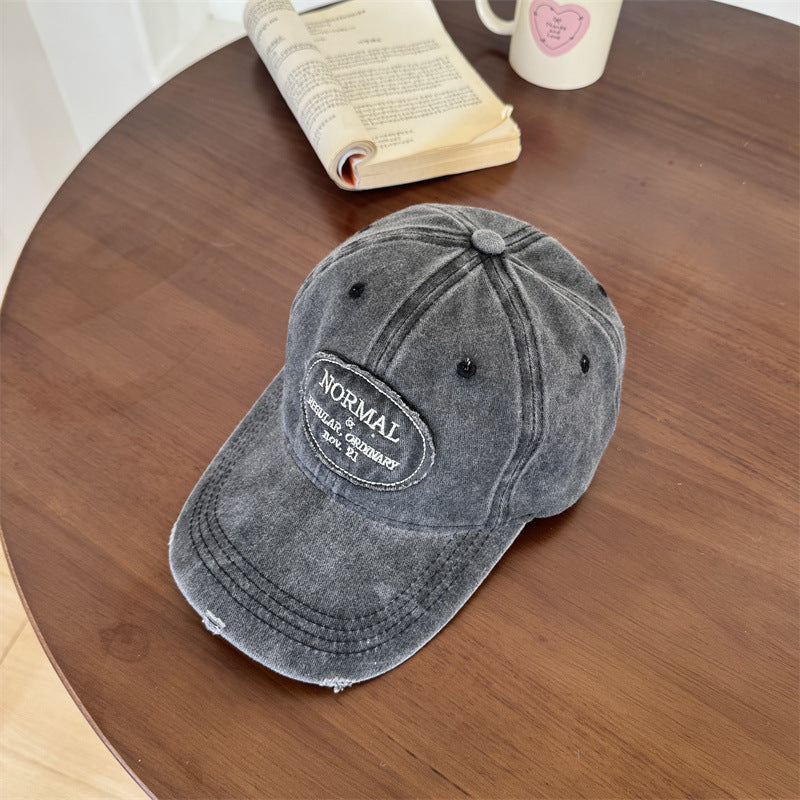 Men's Casual Distressed Cotton Baseball Cap Bowlift
