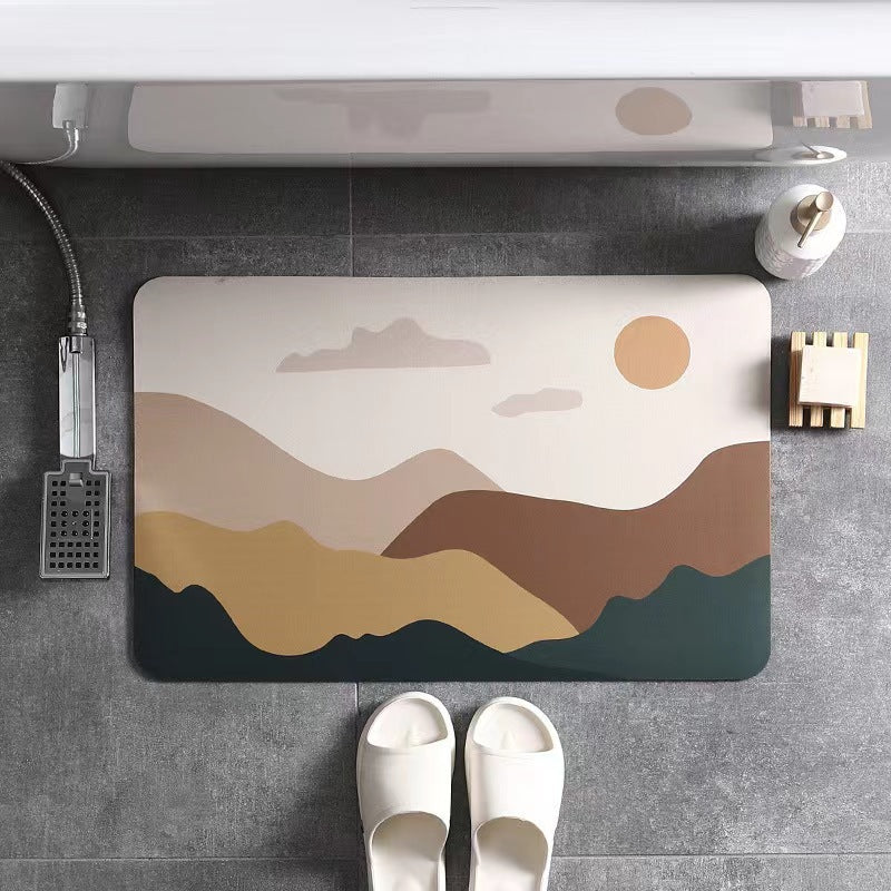 Abstract Landscape Bath Mat Bowlift