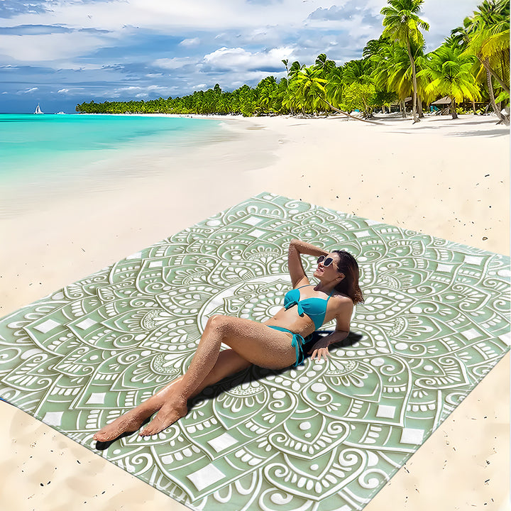 Mandala Design Beach Mat Bowlift