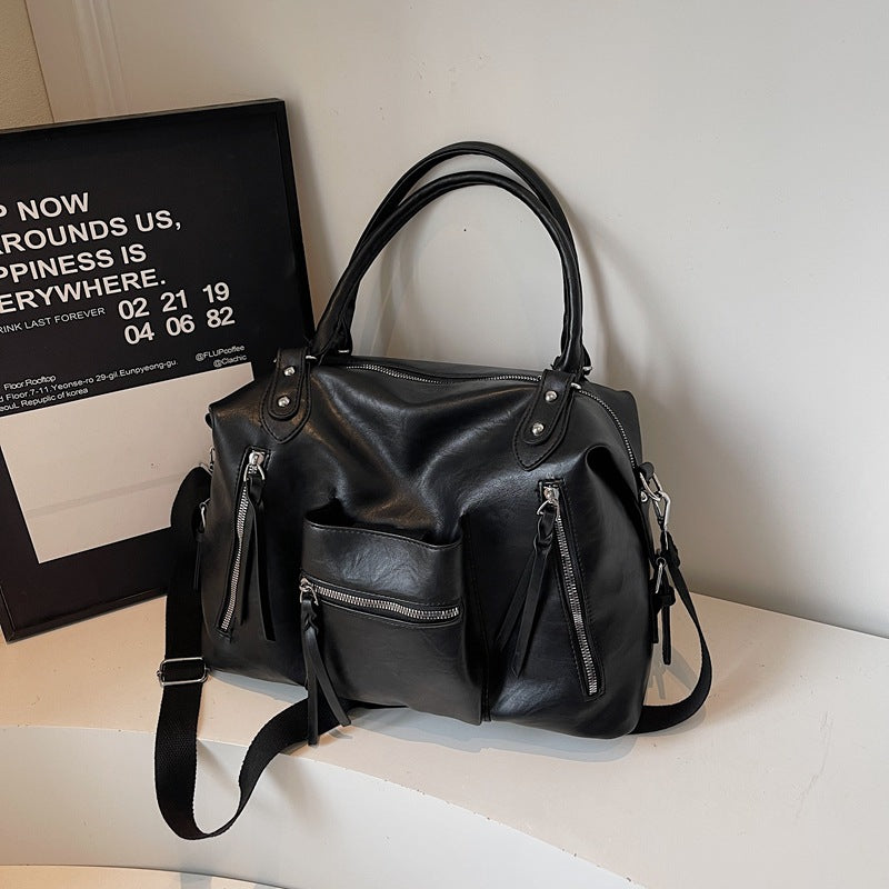 Versatile Multi-Pocket Leather Hand
