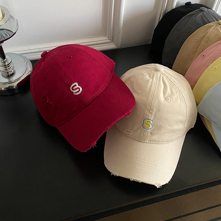 Unisex Distressed Embroidered Baseball Cap Bowlift