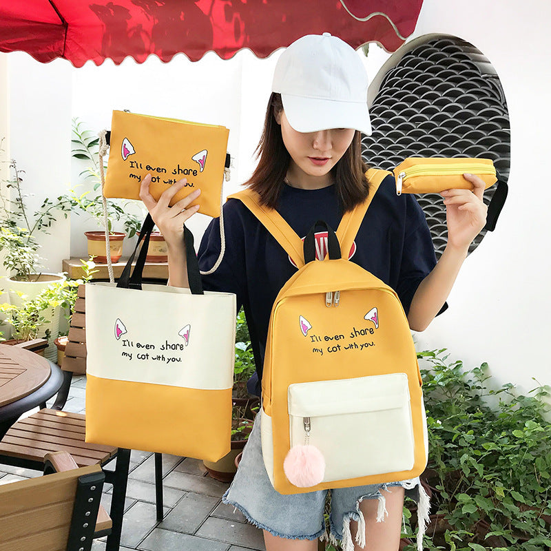 Cute Animal-Themed Backpack Set Bowlift