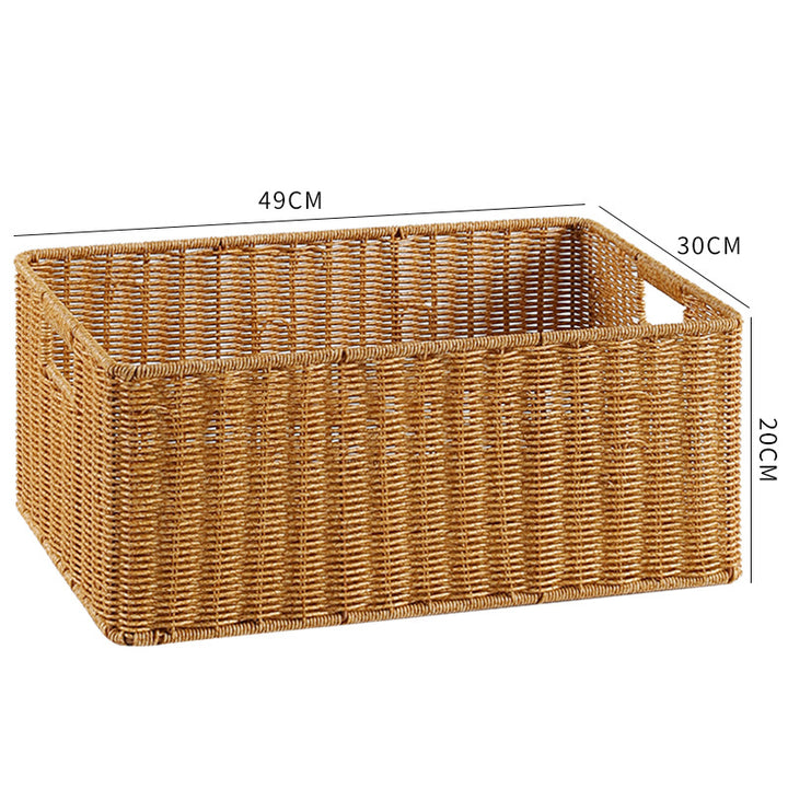 Handcrafted Rectangular Wicker Storage Bin Bowlift