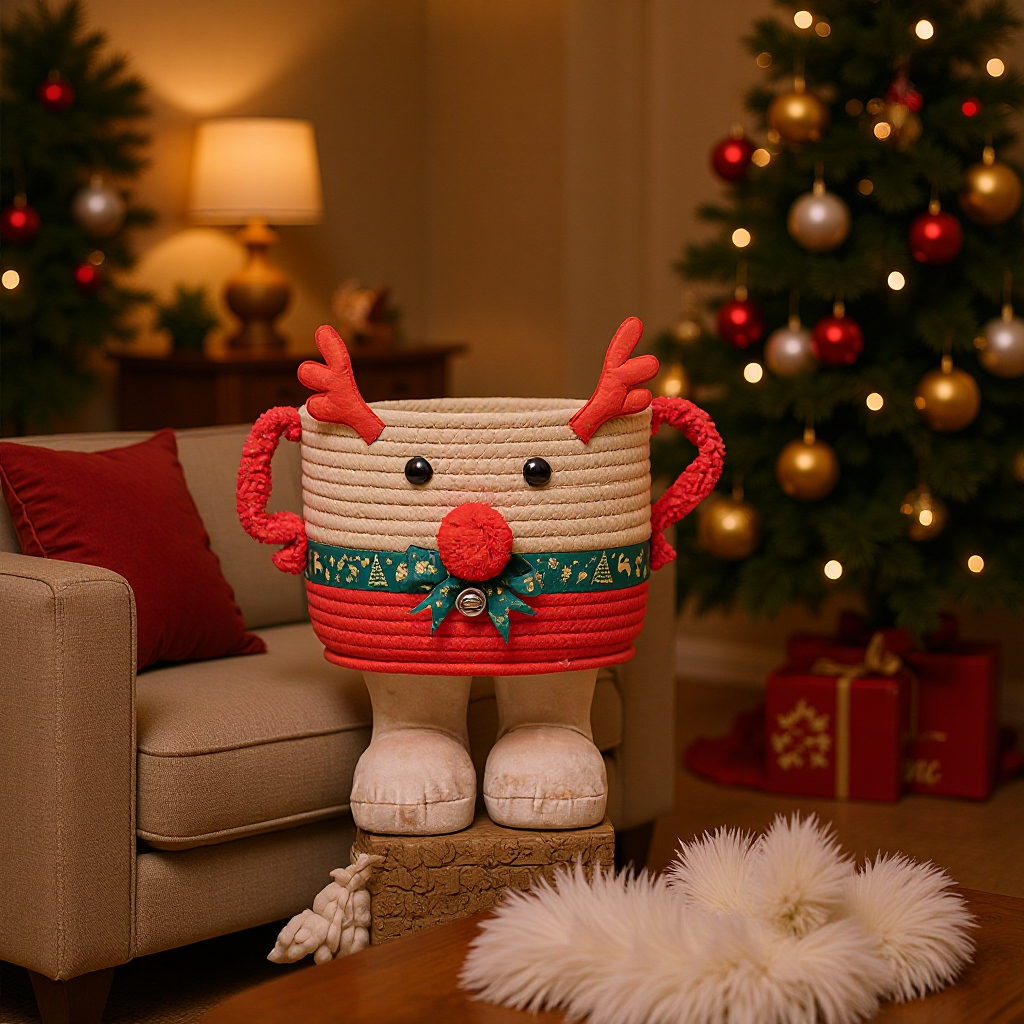 Playful Decorative Storage Basket Bowlift
