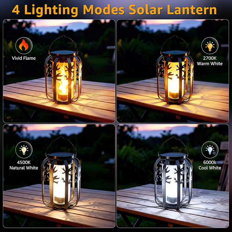 Unisex Solar Lantern with Flickering Fire Effect Bowlift