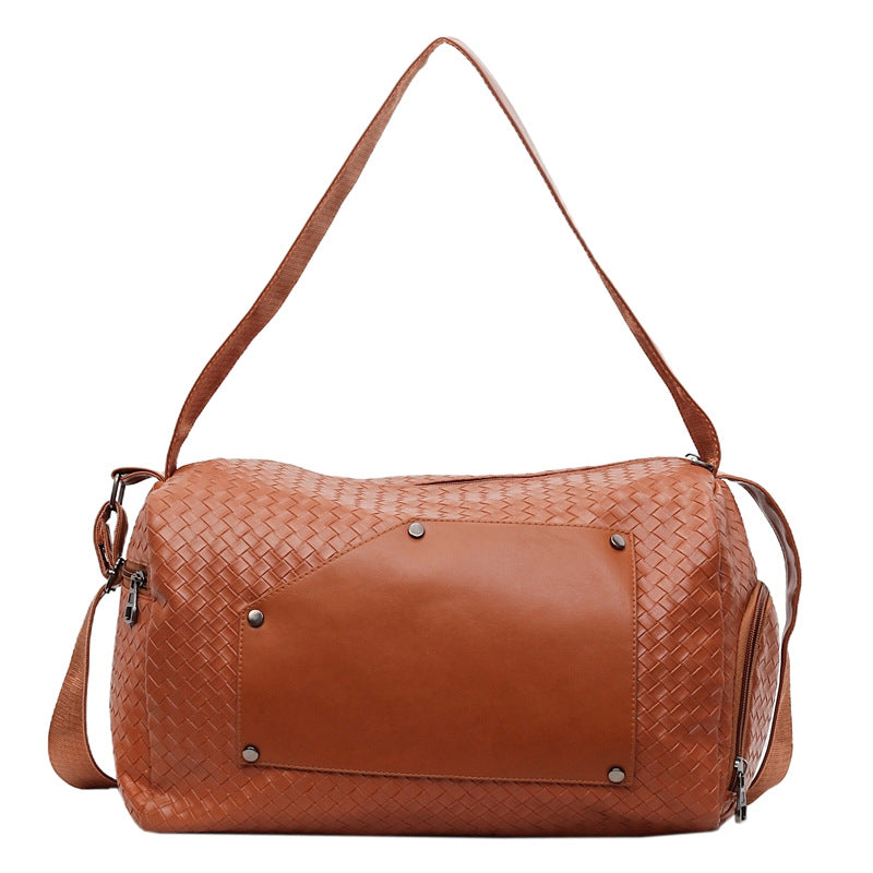 Elegant Sport Duffel Bag with Woven Design and Removable Shoulder Strap Bowlift