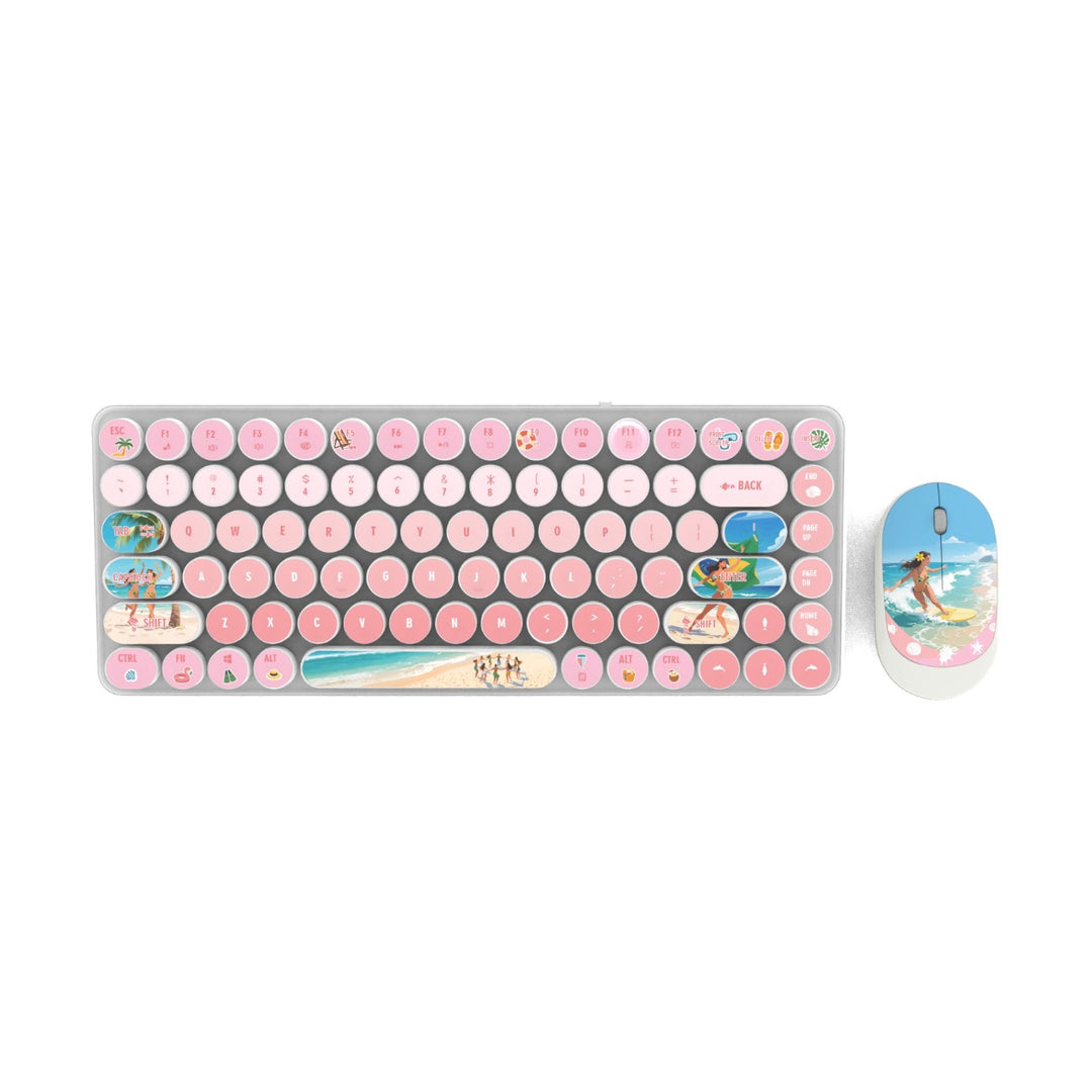Retro-Design Keyboard and Mouse Set Bowlift