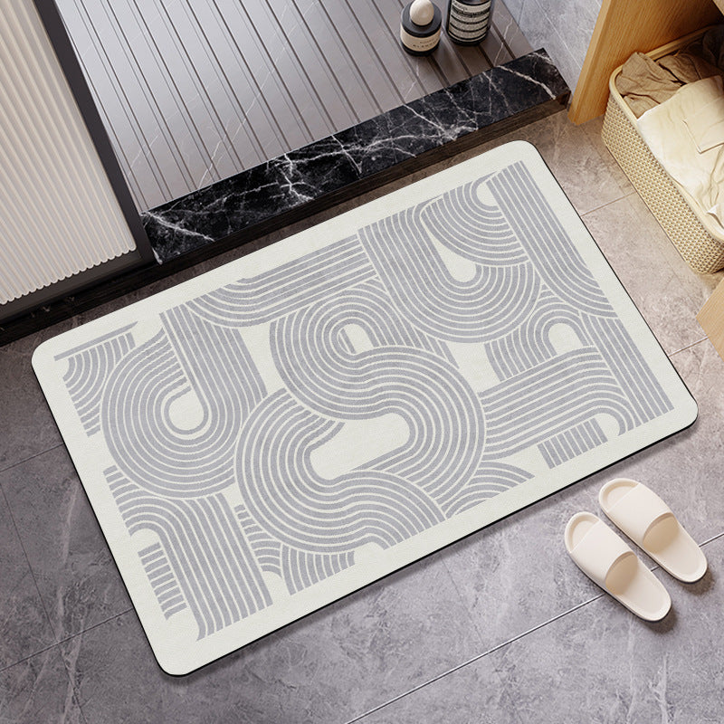Stylish Geometric Pattern Bathroom Mat Bowlift