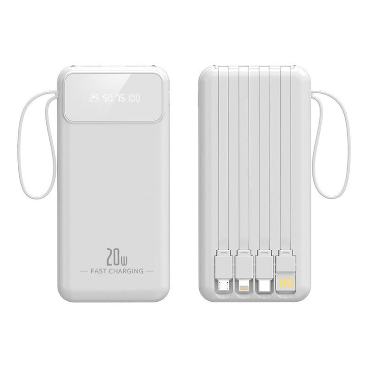 Powerbank with multifunctional charging cables and digital charging display Bowlift