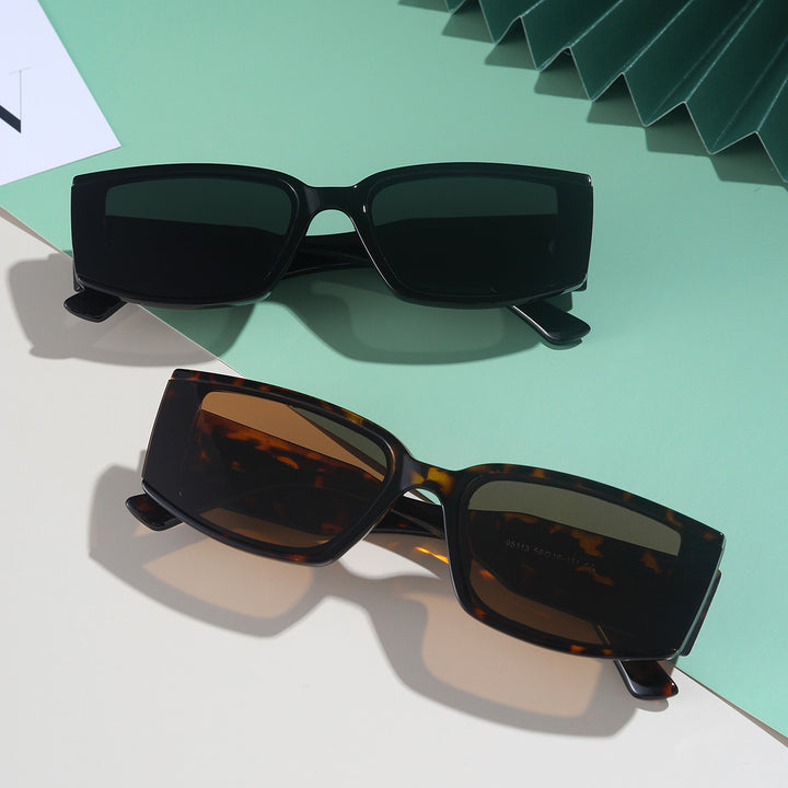 Women's elegant rectangular sunglasses with stylish acetate frame Bowlift