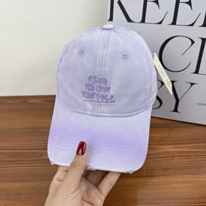 Women's Distressed Motivational Baseball Cap Bowlift