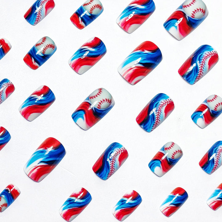 Sporty Baseball-Themed Nail Art Bowlift