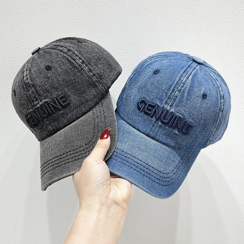 Men's Denim Baseball Cap Bowlift