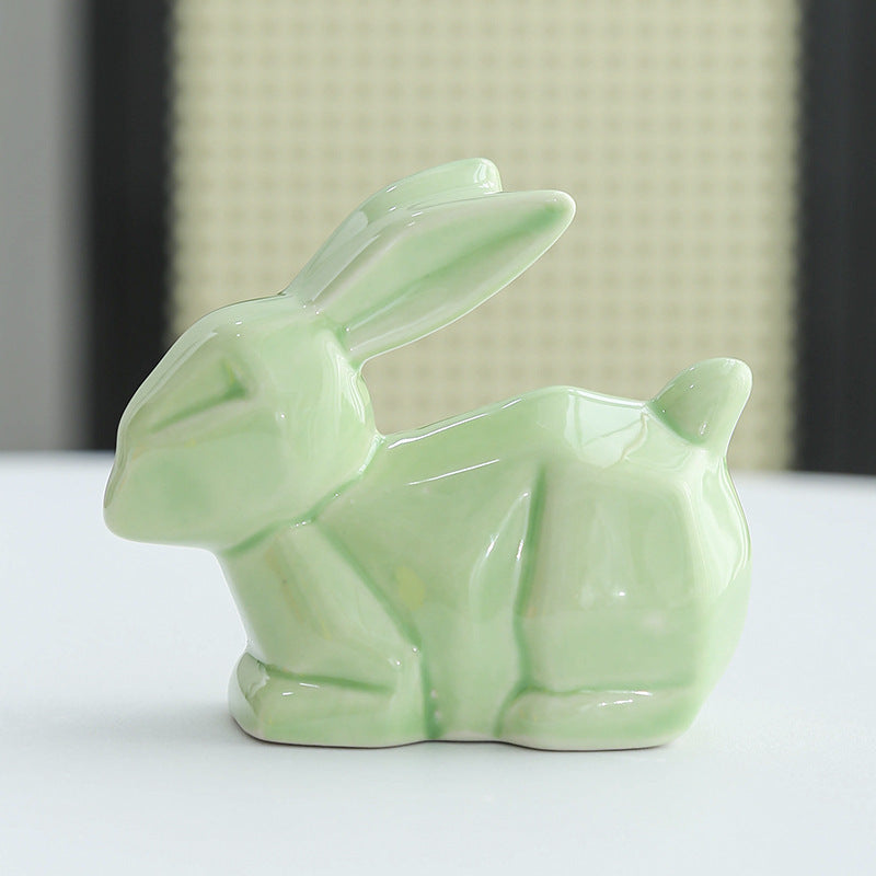 Decorative Ceramic Bunny Sculpture Bowlift
