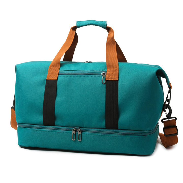 Sporty travel bag with adjustable shoulder strap and organizer compartments Bowlift