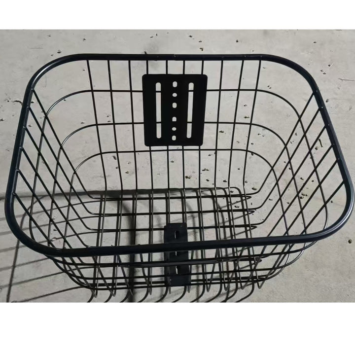 removable steel front bicycle cargo basket with universal mounting bracket Bowlift