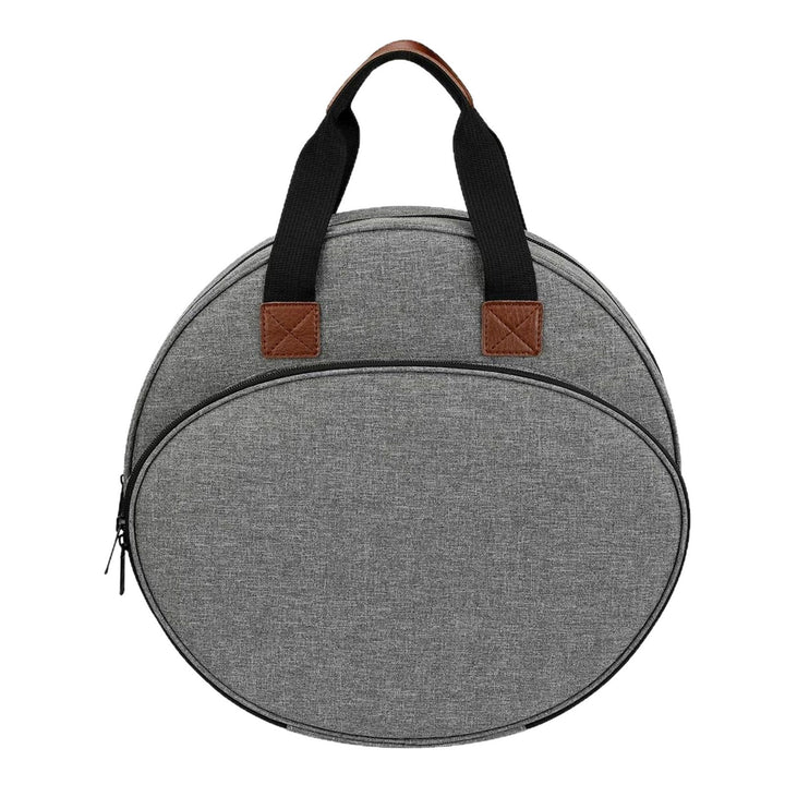 Round Tote Bag with Practical Two-Way Zipper Bowlift