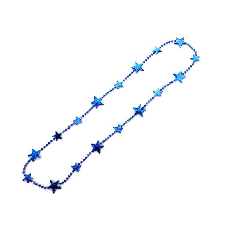 Women nan long Statement Necklace with star beads and ball chain Bowlift