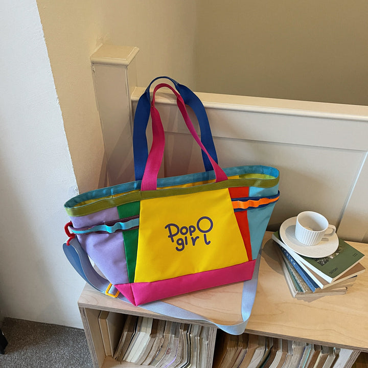 Colorful Multi-Compartment Tote