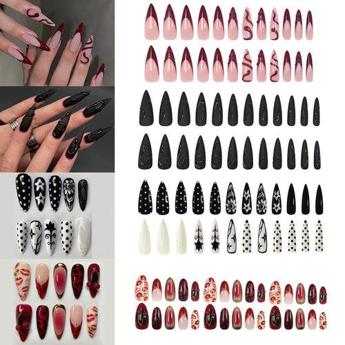 Artificial nail set with elegant tips and exciting patterns Bowlift