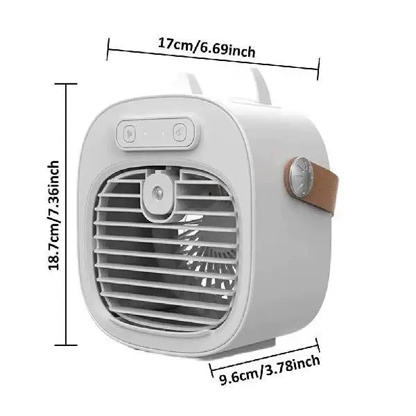 Unisex One Size compact USB rechargeable personal mist cooler with adjustable grid air humidifier and leather carrying strap Bowlift