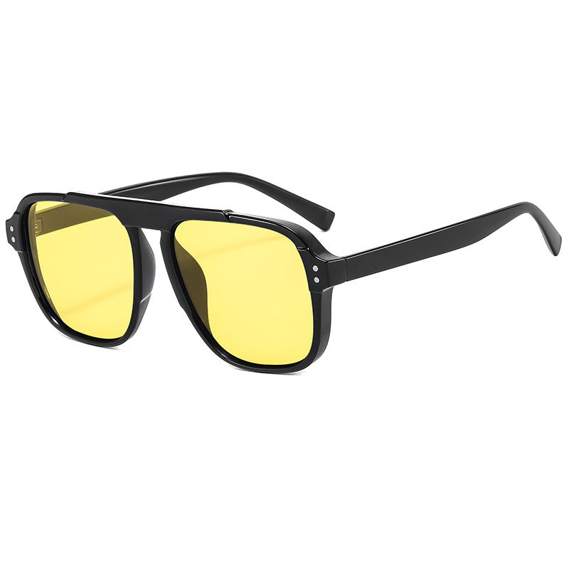 Ladies geometric sunglasses with polarized yellow lenses Bowlift