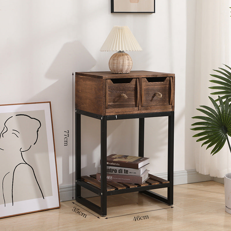 Rustic Wooden Console Table with Storage Bowlift