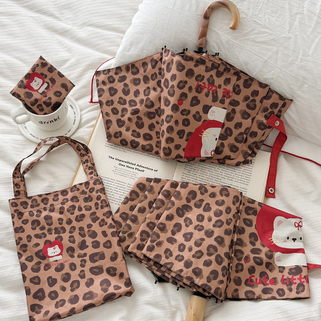 Women’s Foldable Umbrella with Cute Animal Design Bowlift