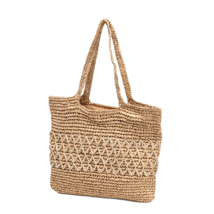 Handwoven shopping bag with decorative pattern Bowlift