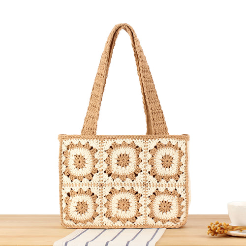 Macramé Shopper with Floral Design Bowlift