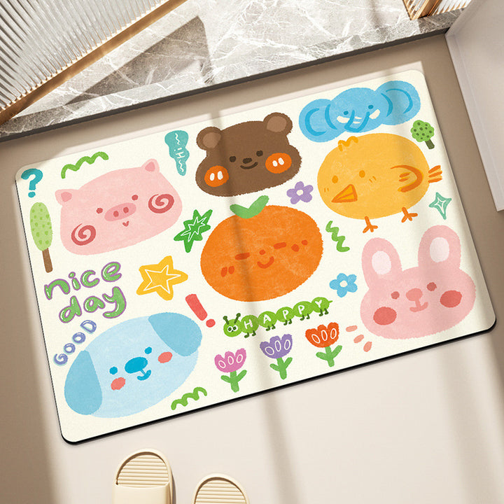 Playful Cartoon-Themed Area Rug