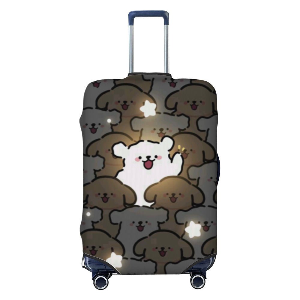 Women Hard Shell Suitcase with Trendy Surf and Palm Design Bowlift