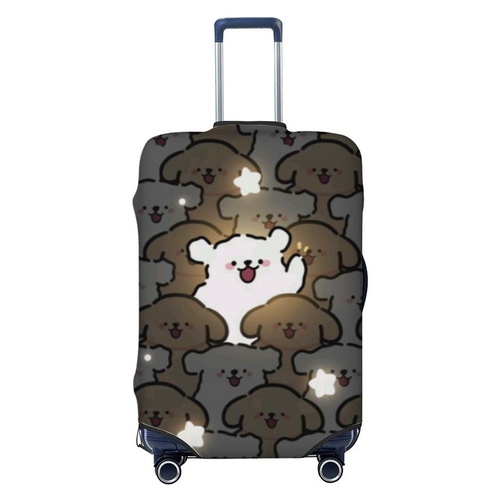 Women Hard Shell Suitcase with Trendy Surf and Palm Design Bowlift