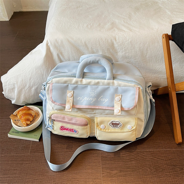 Sporty Shoulder Bag With Multifunctional Compartments Bowlift
