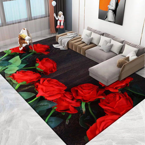 3D Printed Floral Area Rug Bowlift