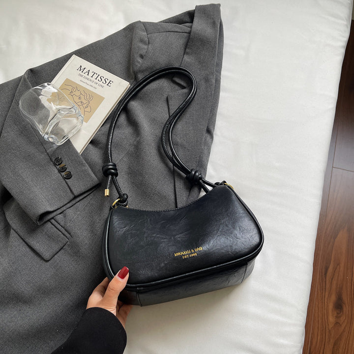 Chic Leather Shoulder Bag Bowlift