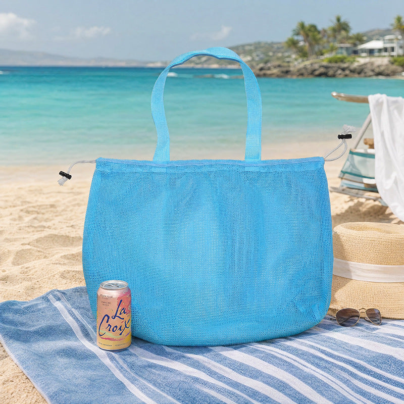Versatile Beach Bag In Airy Mesh Design Bowlift