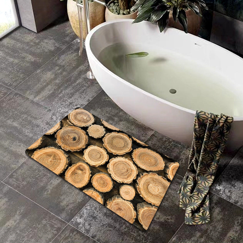 Natural Wood Grain Bath Mat Bowlift