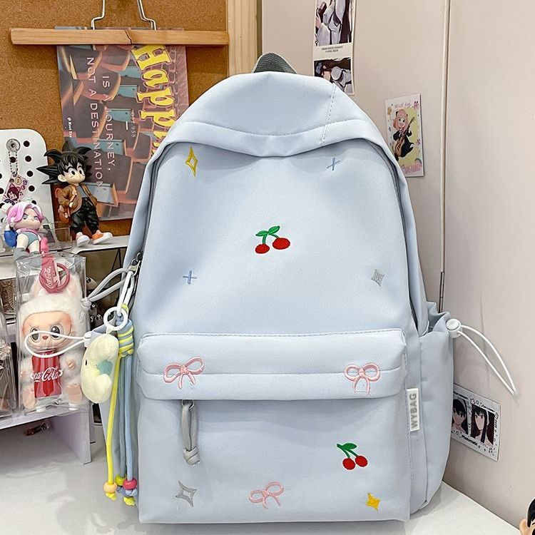 Playful backpack with embroidery Bowlift