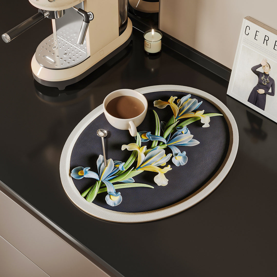 Decorative Floral Kitchen Mat Bowlift