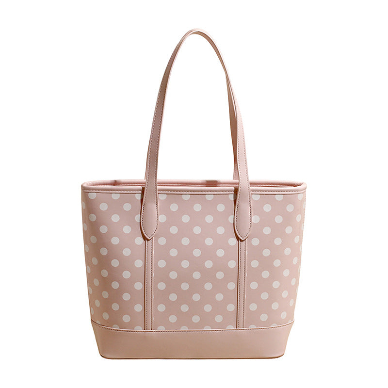 Polka Dot Print Casual Tote Bowlift