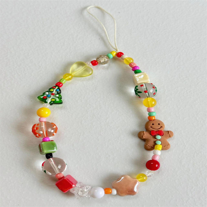 Creative Holiday-Themed Beaded Phone Strap Bowlift
