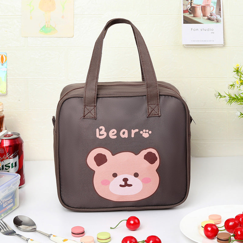 Children's Insulated Bear-Themed Lunch Bag Bowlift