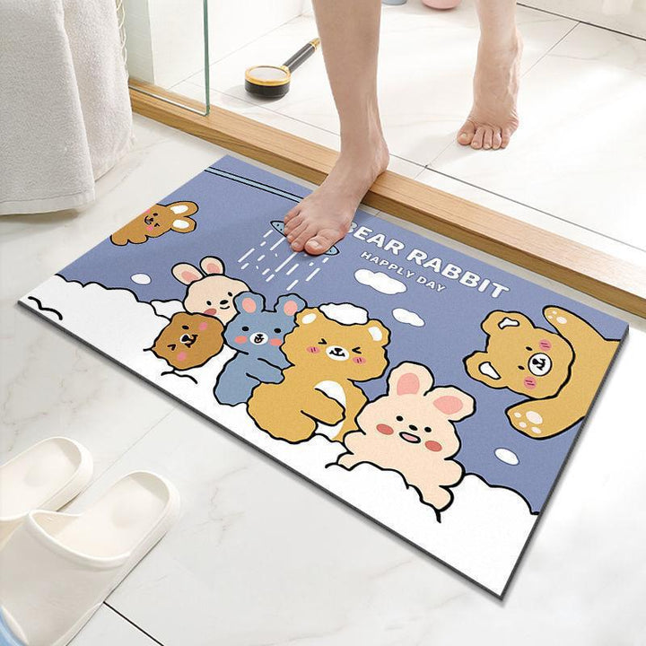 Playful Penguin-Themed Bath Mat Bowlift