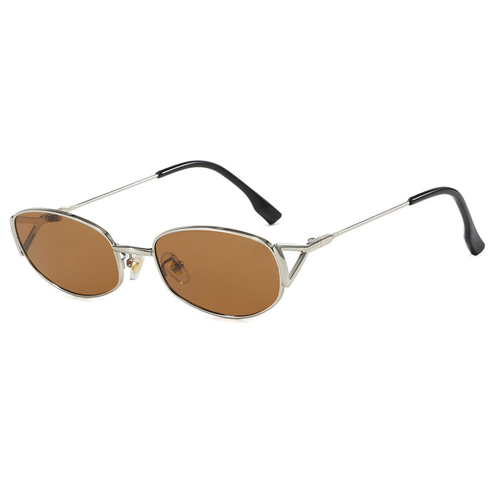 Women's fashionable sunglasses in an elegant oval design with high-quality metal frame Bowlift