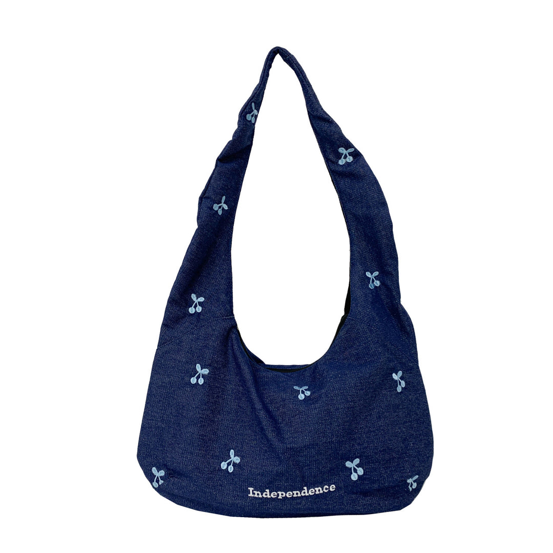 Comfortable shoulder bag with original embroidery motif Bowlift