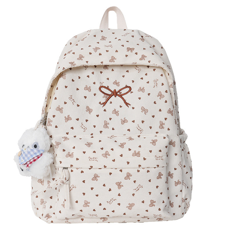 Floral-Patterned Travel Backpack Bowlift