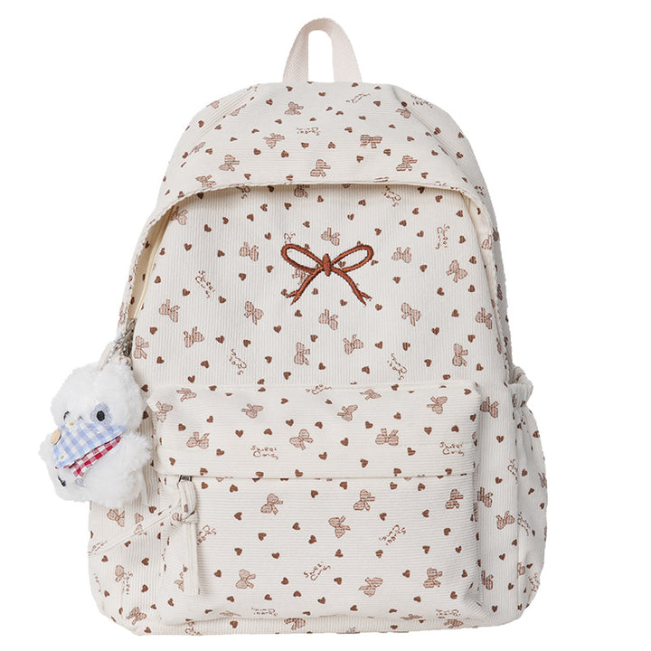 Floral-Patterned Travel Backpack Bowlift
